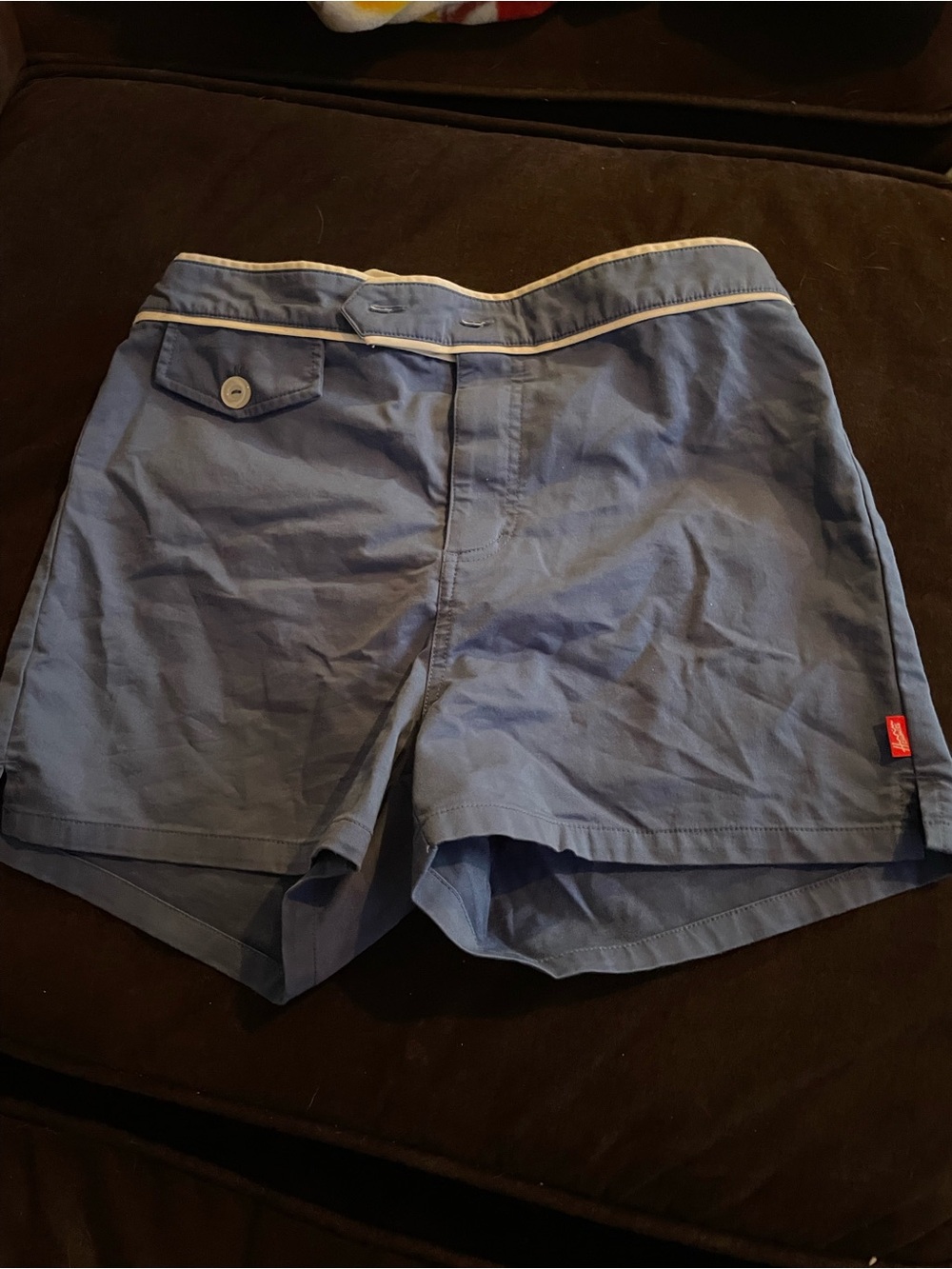 Men's Flat Front Light Blue Shorts